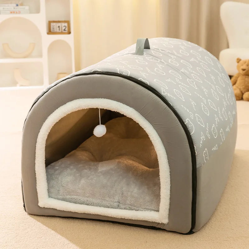 Big Dog Nest Winter Warm Dog House Removable and Washable Dog Bed Seasonal Large Dog House Type Pet Sleeping Supplies, Cat Nest